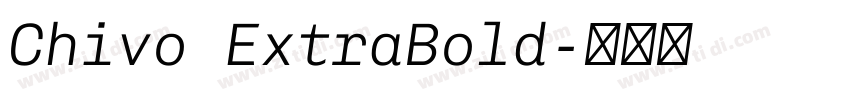 Chivo ExtraBold字体转换